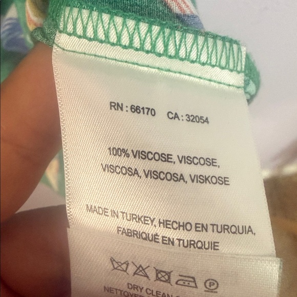 Anthropologie Maeve Rory Women Green Floral Midi Dress Size 12P - Picture 11 of 11